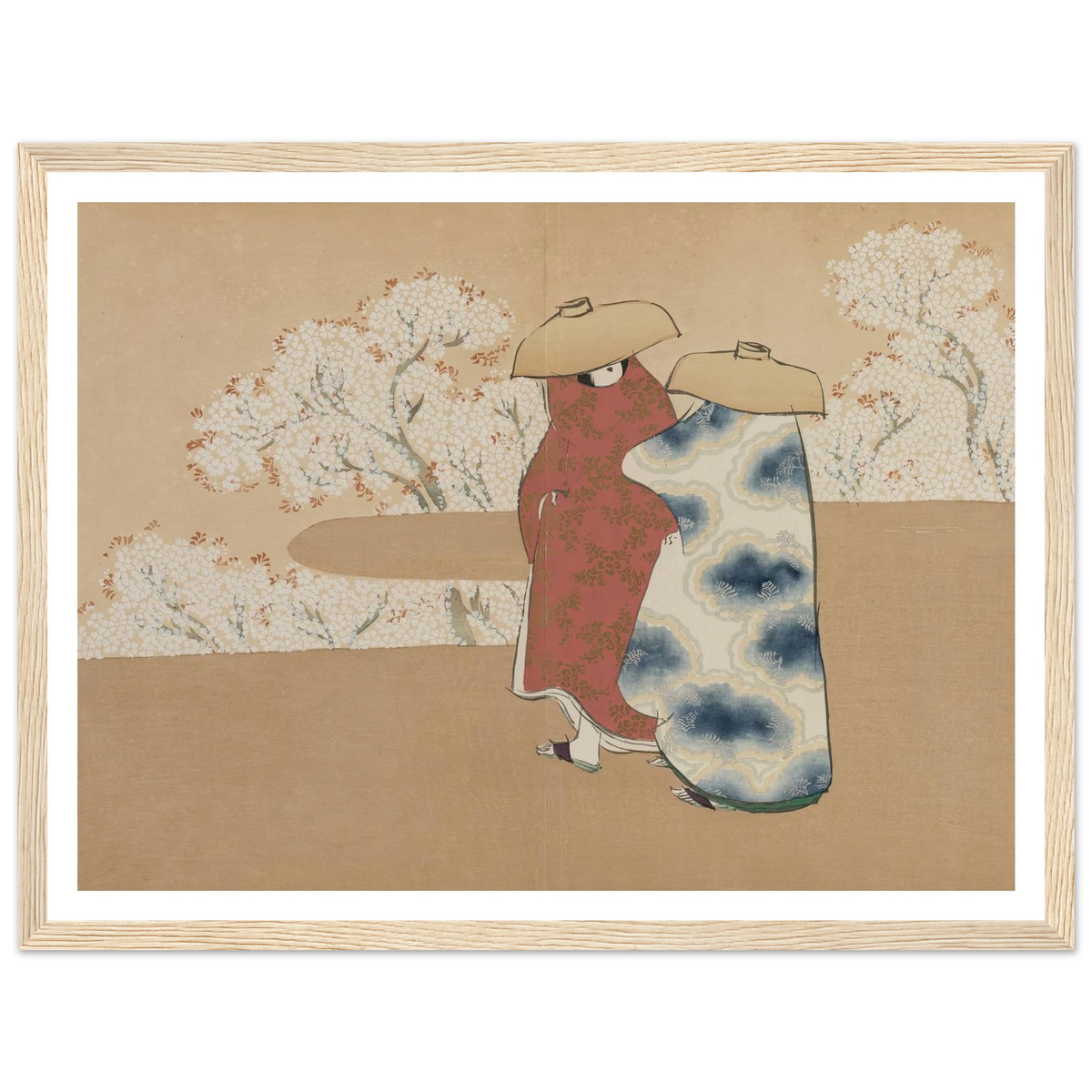 The Third Month (Yayoi) (1909-1910) Art Print | Kamisaka Sekka - Framed Poster - 30x40 cm / 12x16″ - Black frame