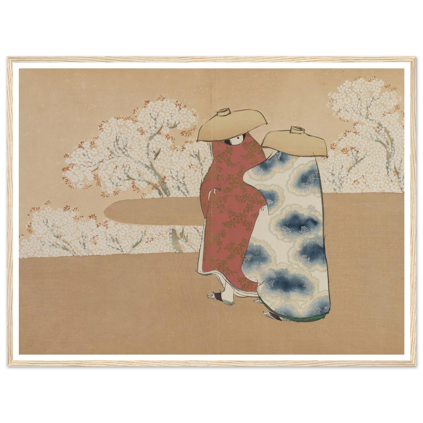 The Third Month (Yayoi) (1909-1910) Art Print | Kamisaka Sekka - Framed Poster - 30x40 cm / 12x16″ - Black frame