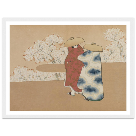 The Third Month (Yayoi) (1909-1910) Art Print | Kamisaka Sekka - Framed Poster - 30x40 cm / 12x16″ - Black frame