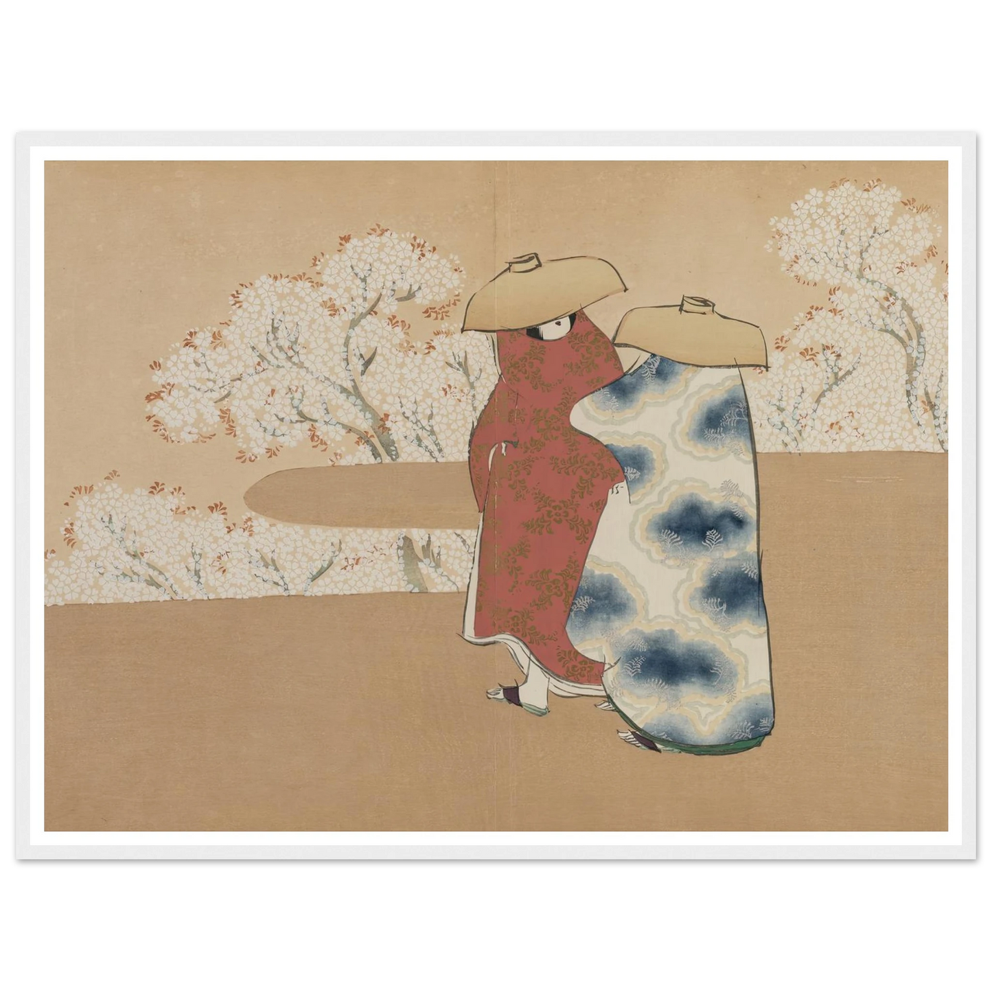 The Third Month (Yayoi) (1909-1910) Art Print | Kamisaka Sekka - Framed Poster - 30x40 cm / 12x16″ - Black frame