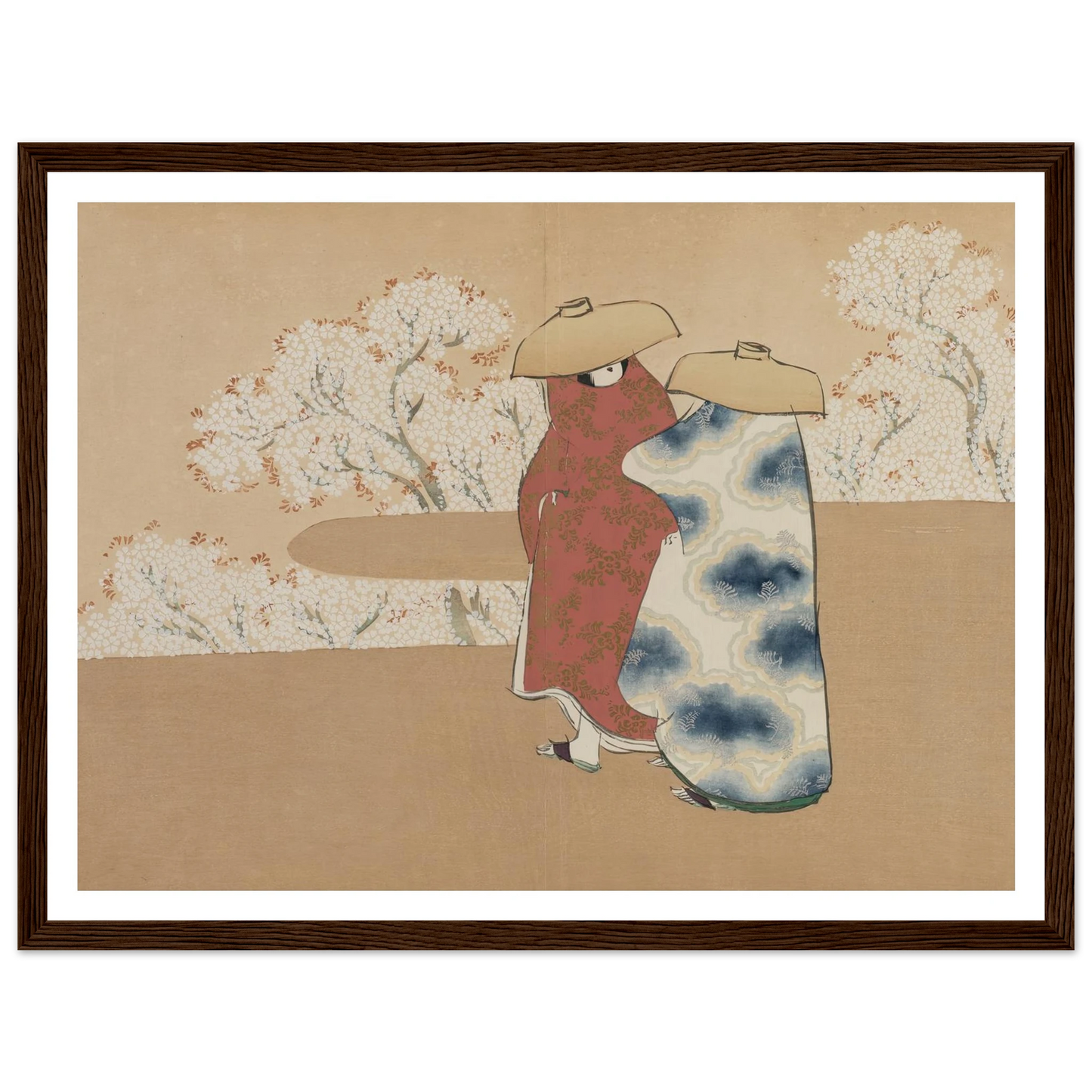 The Third Month (Yayoi) (1909-1910) Art Print | Kamisaka Sekka - Framed Poster - 30x40 cm / 12x16″ - Black frame