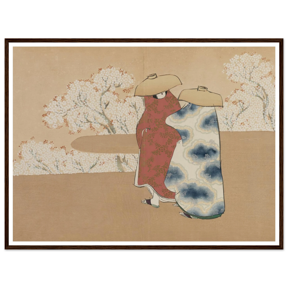The Third Month (Yayoi) (1909-1910) Art Print | Kamisaka Sekka - Framed Poster - 30x40 cm / 12x16″ - Black frame