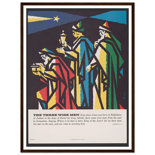 The three wise men (1962) Art Print | Joseph Binder - Framed Poster - 30x40 cm / 12x16″ - Black frame