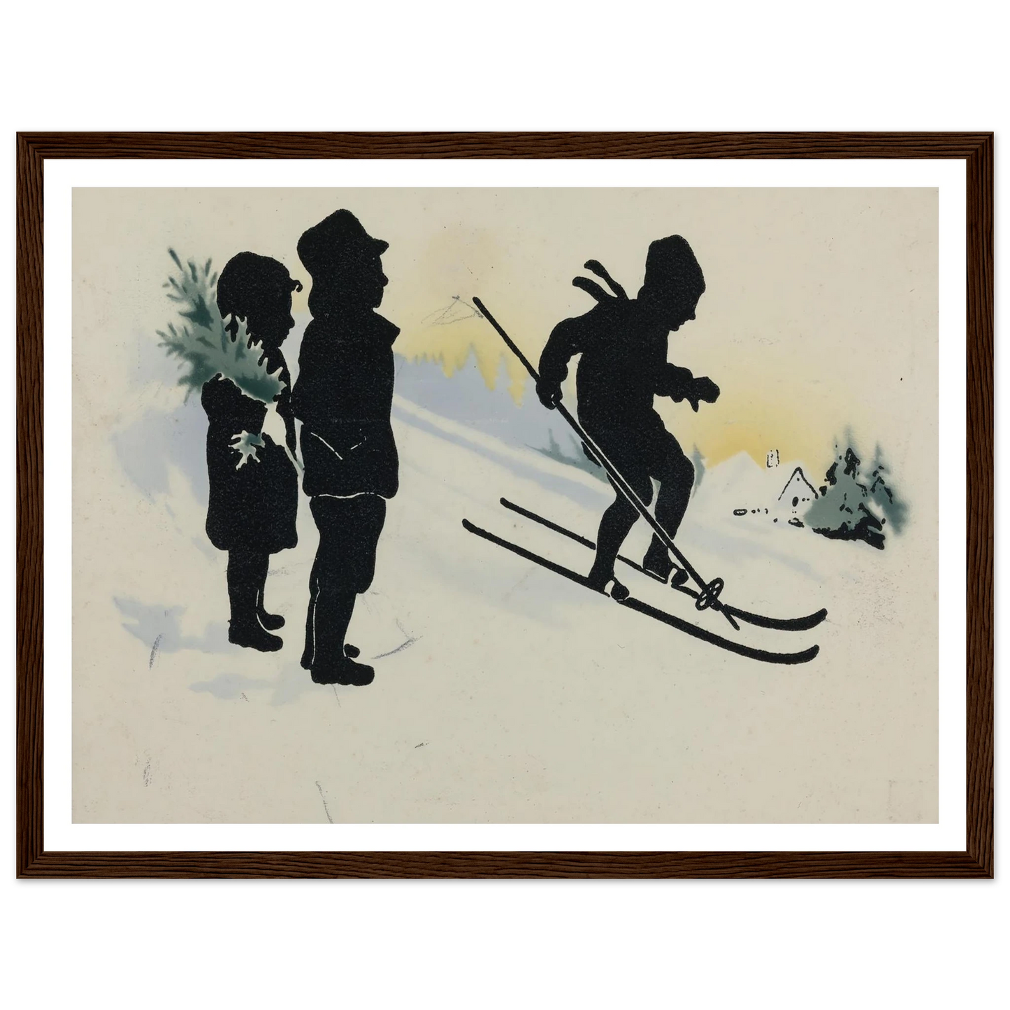 The Thrill of Snowy Slopes - Framed Poster - 30x40 cm / 12x16″ - Black frame