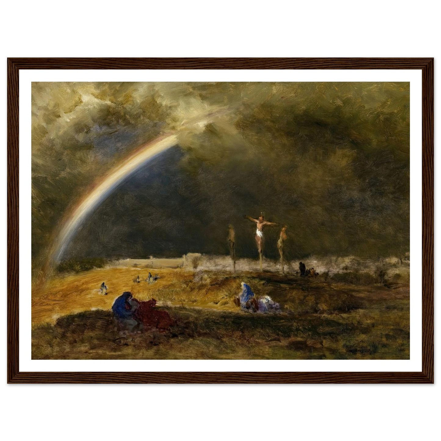 The Triumph at Calvary (c. 1874) Art Print | George Inness - Framed Poster - 30x40 cm / 12x16″ - Black frame
