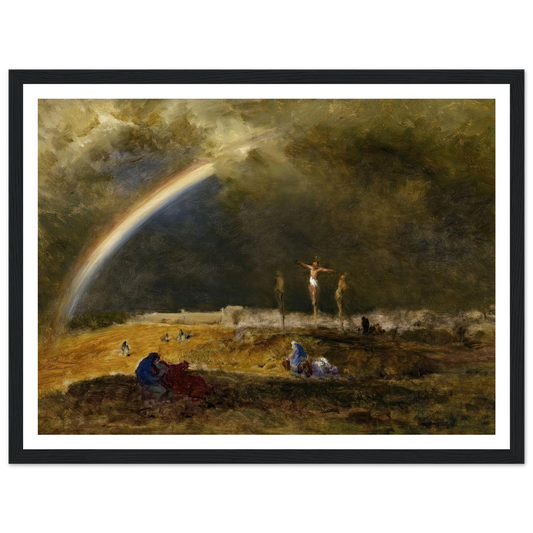 The Triumph at Calvary (c. 1874) Art Print | George Inness - Framed Poster - 30x40 cm / 12x16″ - Black frame