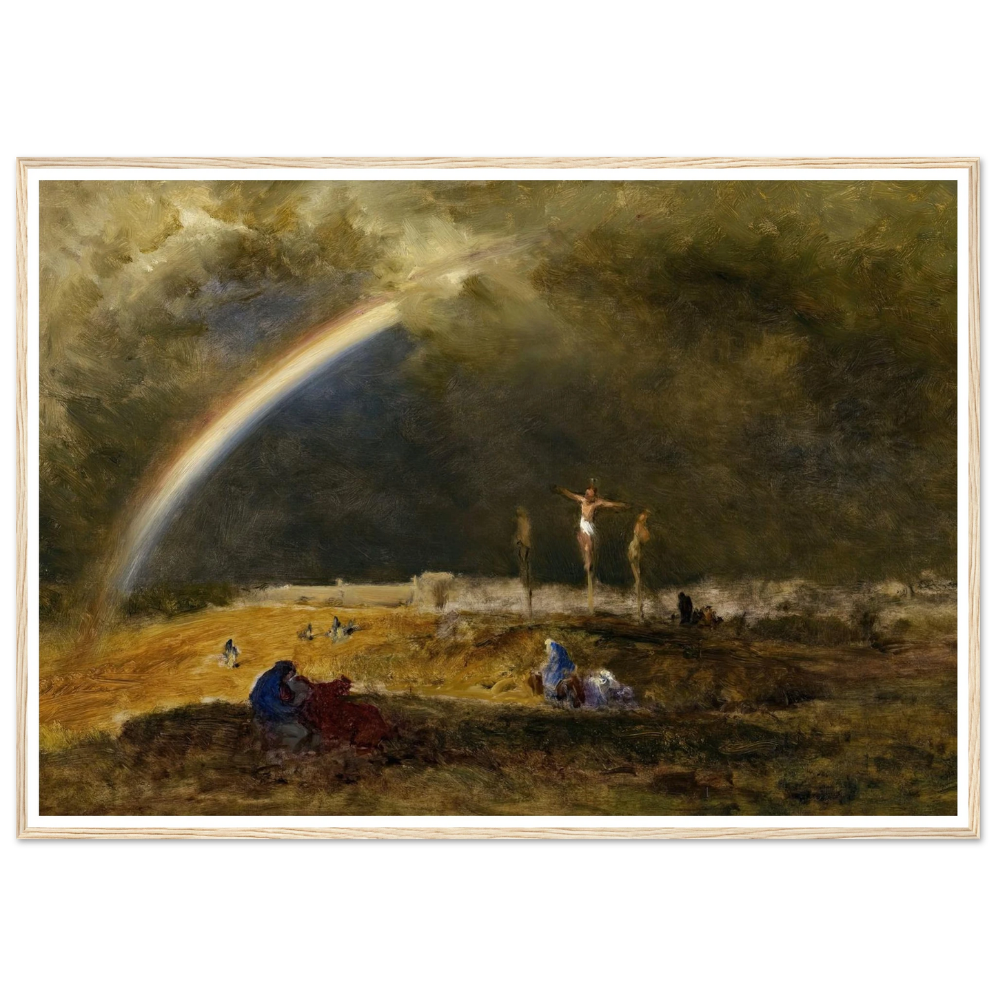 The Triumph at Calvary (c. 1874) Art Print | George Inness - Framed Poster - 30x40 cm / 12x16″ - Black frame