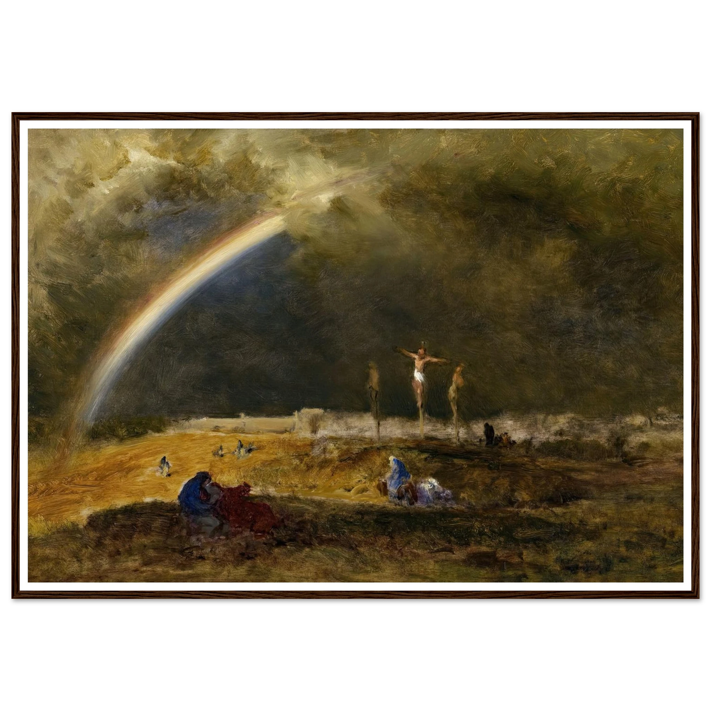 The Triumph at Calvary (c. 1874) Art Print | George Inness - Framed Poster - 30x40 cm / 12x16″ - Black frame