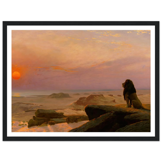 The Two Majesties (Les Deux Majestés) (1883) Art Print | Jean Leon Gerome - Framed Poster - 30x40 cm / 12x16″ - Black frame