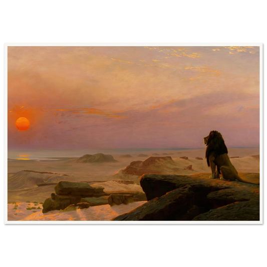 The Two Majesties (Les Deux Majestés) (1883) Art Print | Jean Leon Gerome - Framed Poster - 30x40 cm / 12x16″ - Black frame