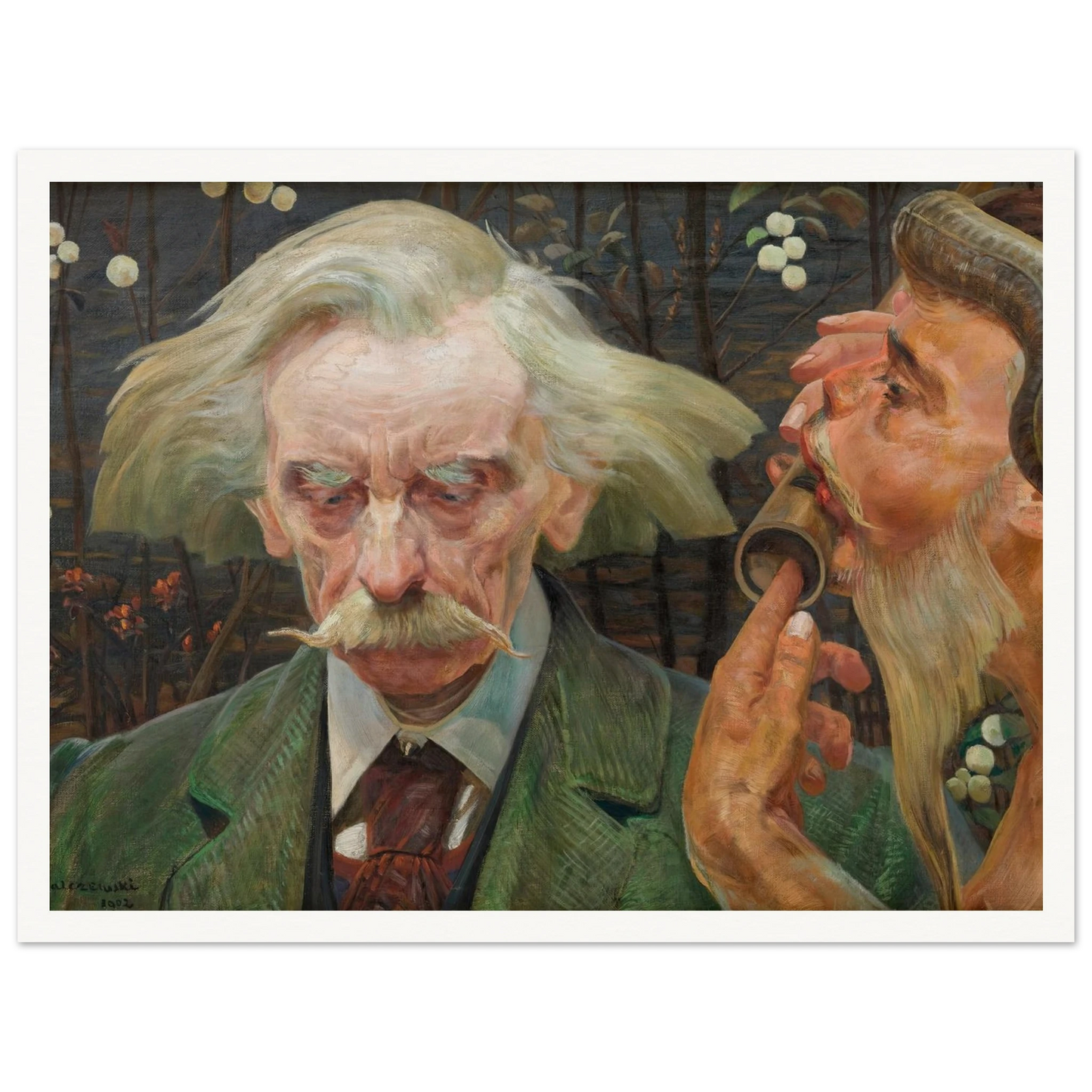 The Unknown Note (1902) Art Print | Jacek Malczewski - Framed Poster - 30x40 cm / 12x16″ - Black frame
