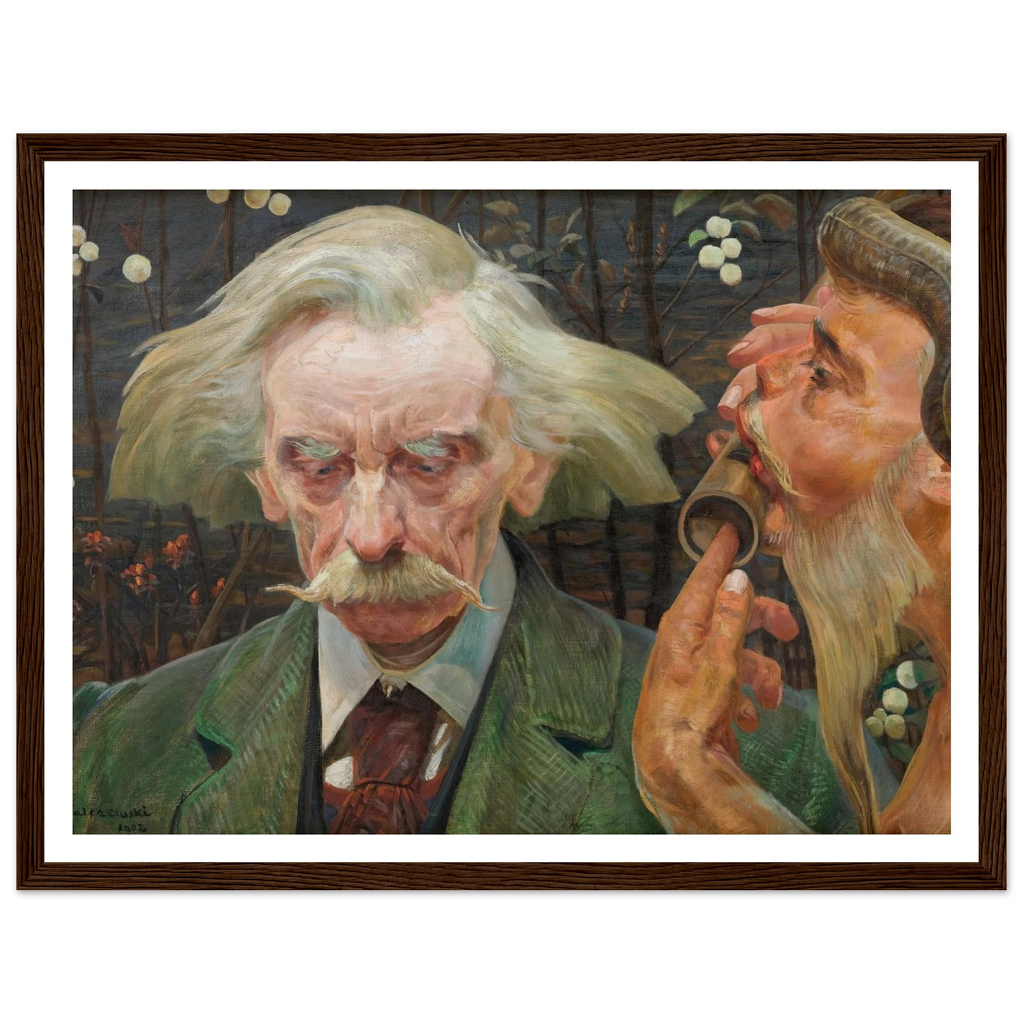 The Unknown Note (1902) Art Print | Jacek Malczewski - Framed Poster - 30x40 cm / 12x16″ - Black frame