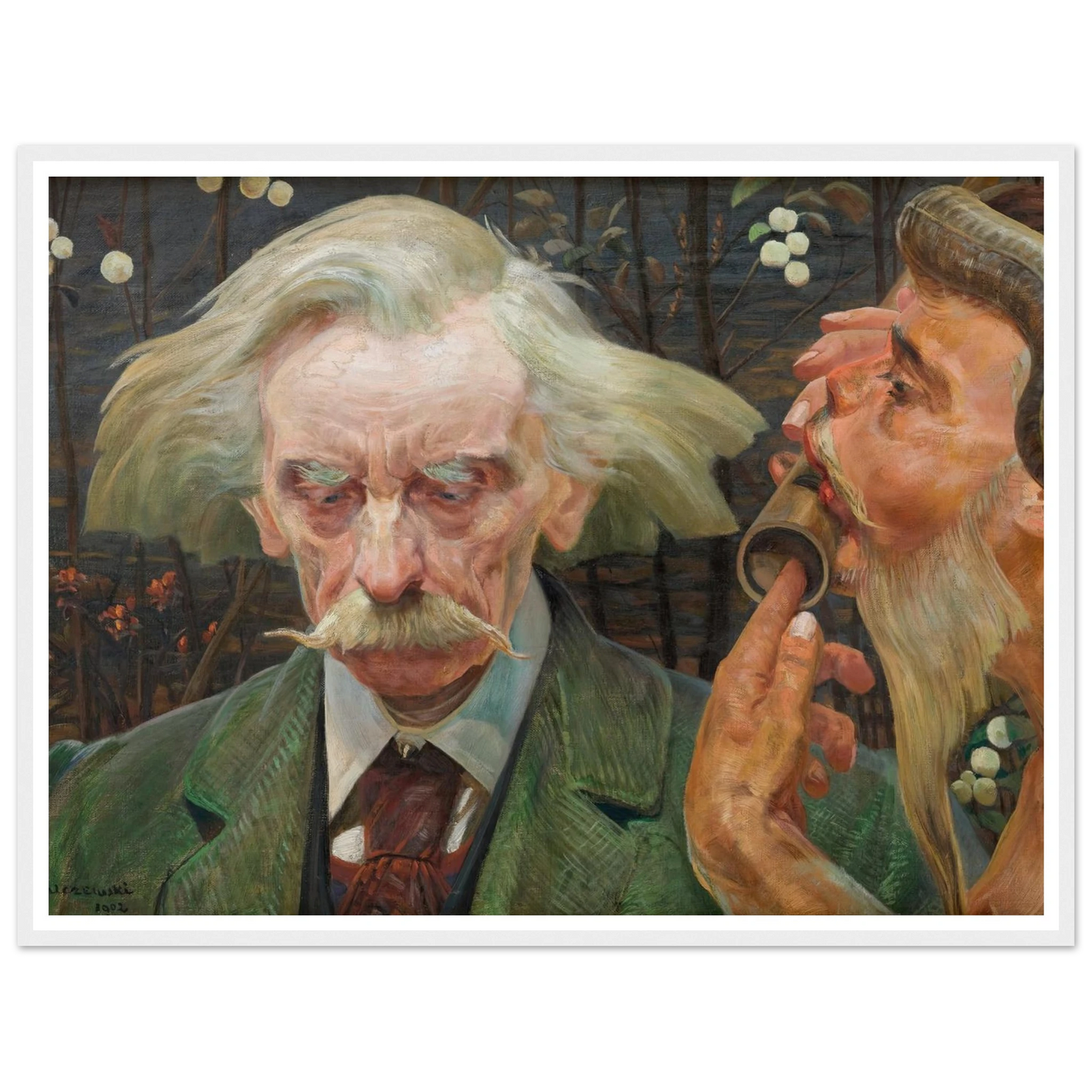 The Unknown Note (1902) Art Print | Jacek Malczewski - Framed Poster - 30x40 cm / 12x16″ - Black frame