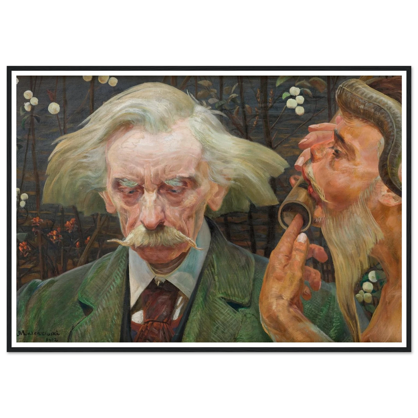 The Unknown Note (1902) Art Print | Jacek Malczewski - Framed Poster - 30x40 cm / 12x16″ - Black frame