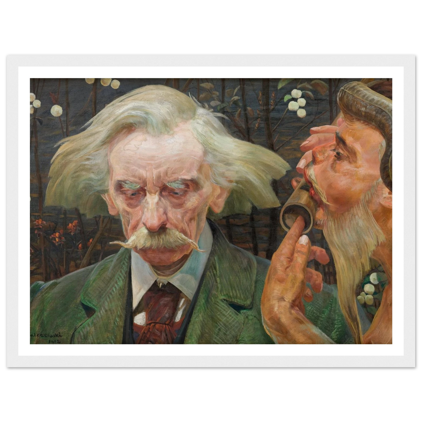 The Unknown Note (1902) Art Print | Jacek Malczewski - Framed Poster - 30x40 cm / 12x16″ - Black frame