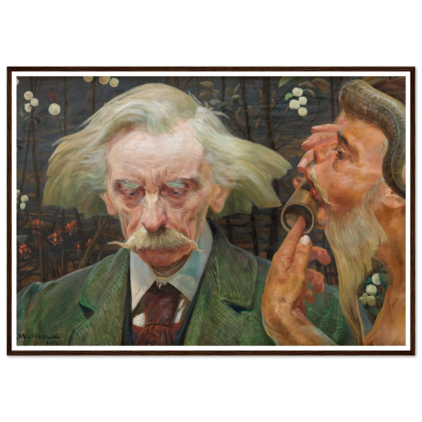 The Unknown Note (1902) Art Print | Jacek Malczewski - Framed Poster - 30x40 cm / 12x16″ - Black frame