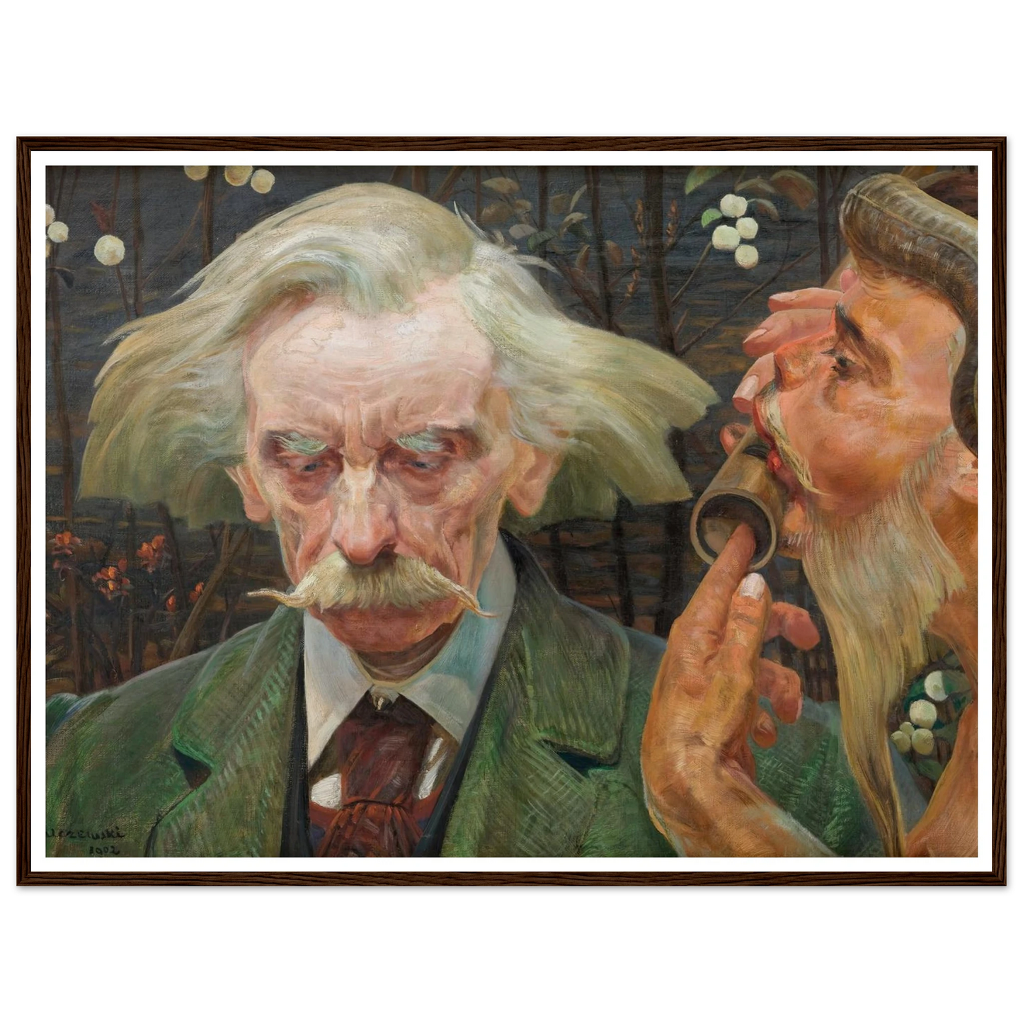The Unknown Note (1902) Art Print | Jacek Malczewski - Framed Poster - 30x40 cm / 12x16″ - Black frame