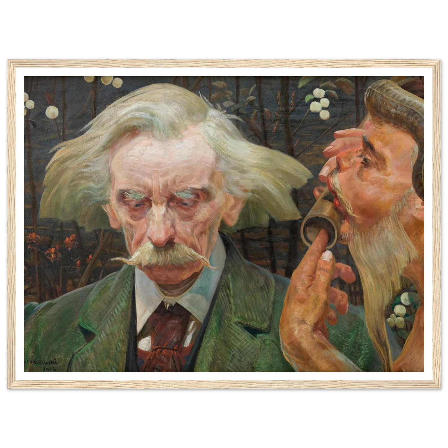 The Unknown Note (1902) Art Print | Jacek Malczewski - Framed Poster - 30x40 cm / 12x16″ - Black frame