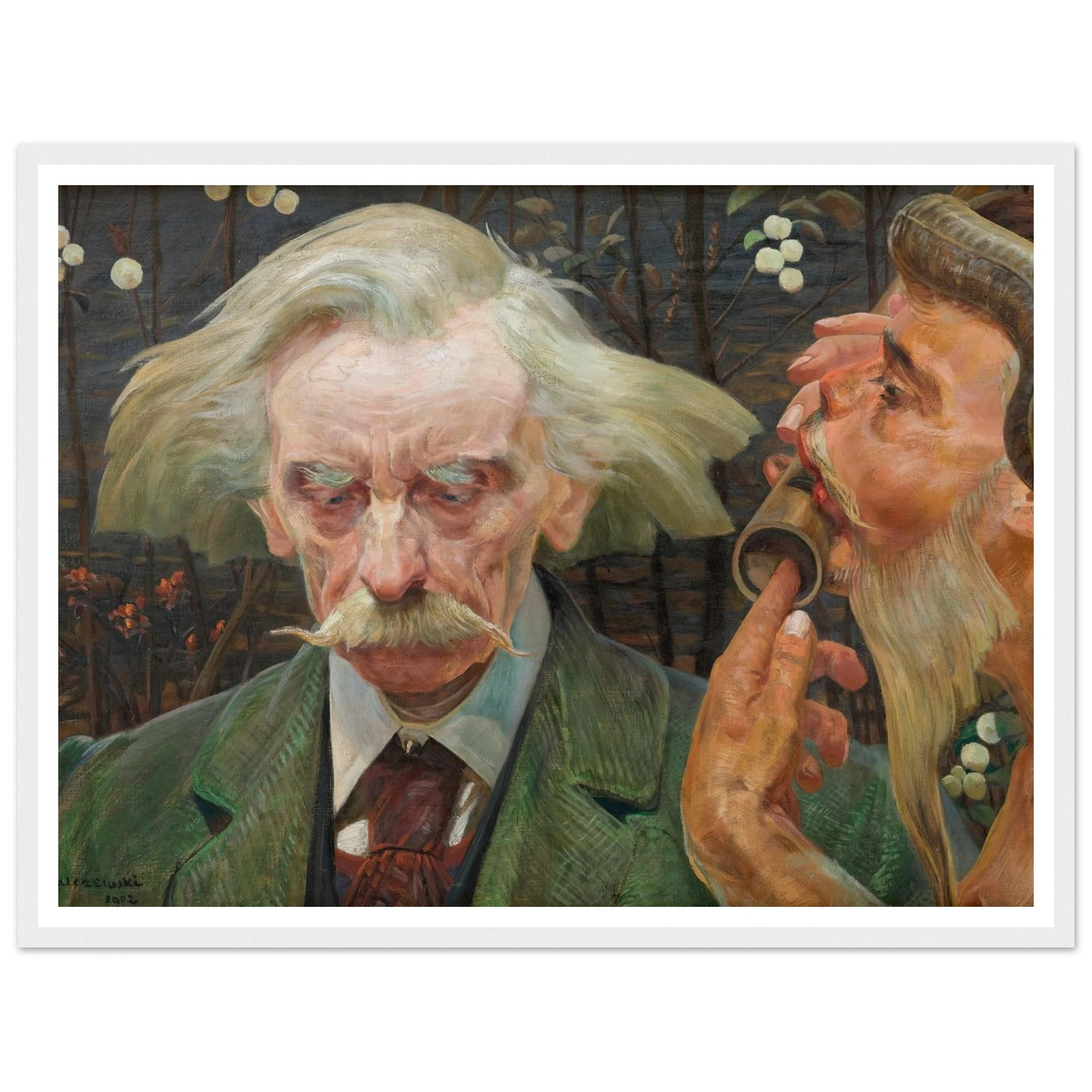 The Unknown Note (1902) Art Print | Jacek Malczewski - Framed Poster - 30x40 cm / 12x16″ - Black frame