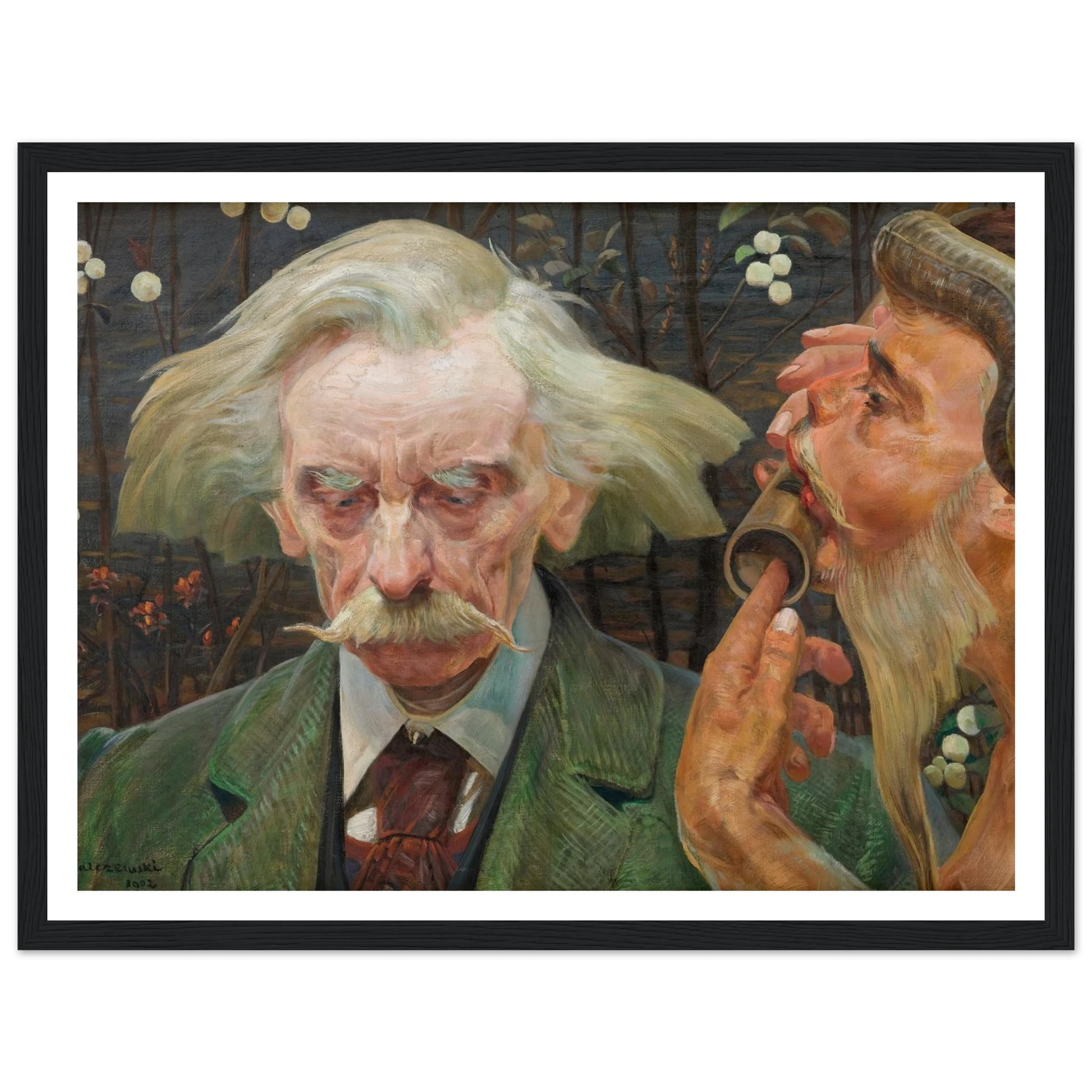 The Unknown Note (1902) Art Print | Jacek Malczewski - Framed Poster - 30x40 cm / 12x16″ - Black frame
