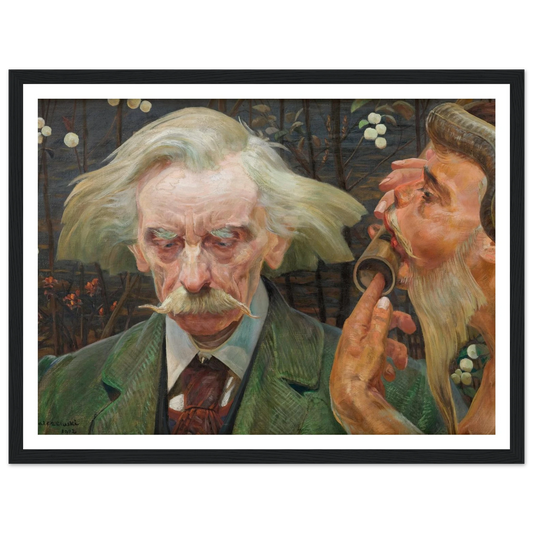 The Unknown Note (1902) Art Print | Jacek Malczewski - Framed Poster - 30x40 cm / 12x16″ - Black frame