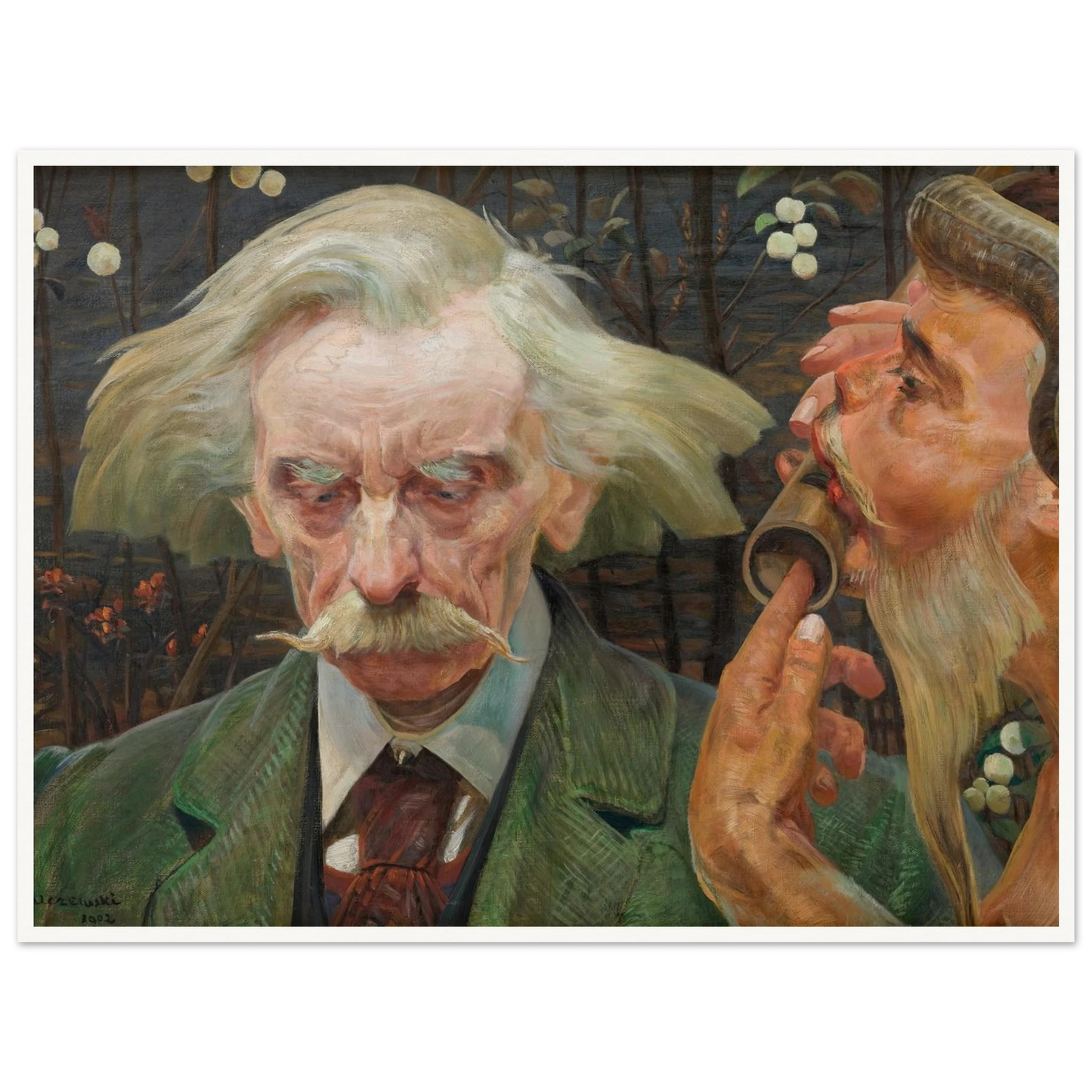 The Unknown Note (1902) Art Print | Jacek Malczewski - Framed Poster - 30x40 cm / 12x16″ - Black frame