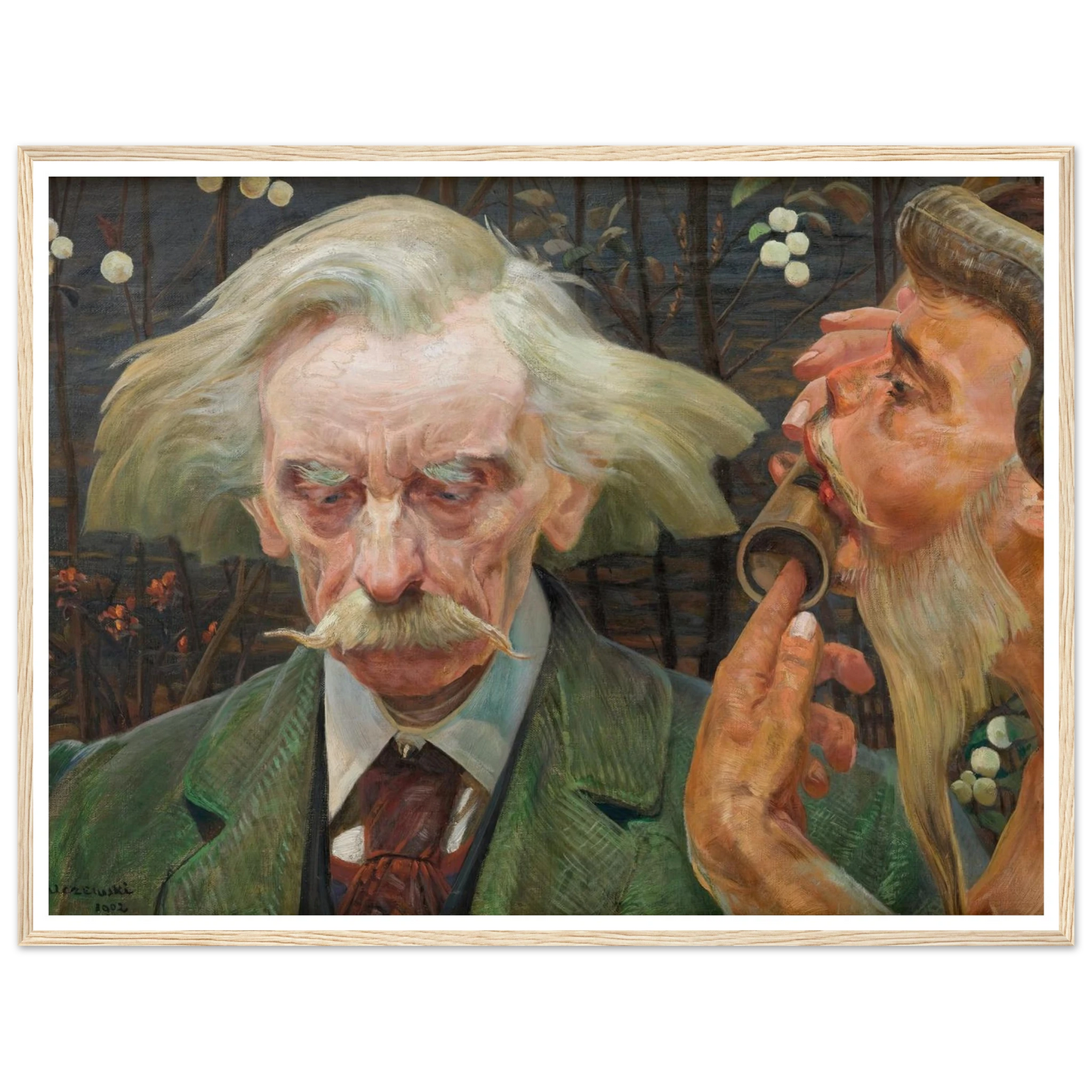 The Unknown Note (1902) Art Print | Jacek Malczewski - Framed Poster - 30x40 cm / 12x16″ - Black frame