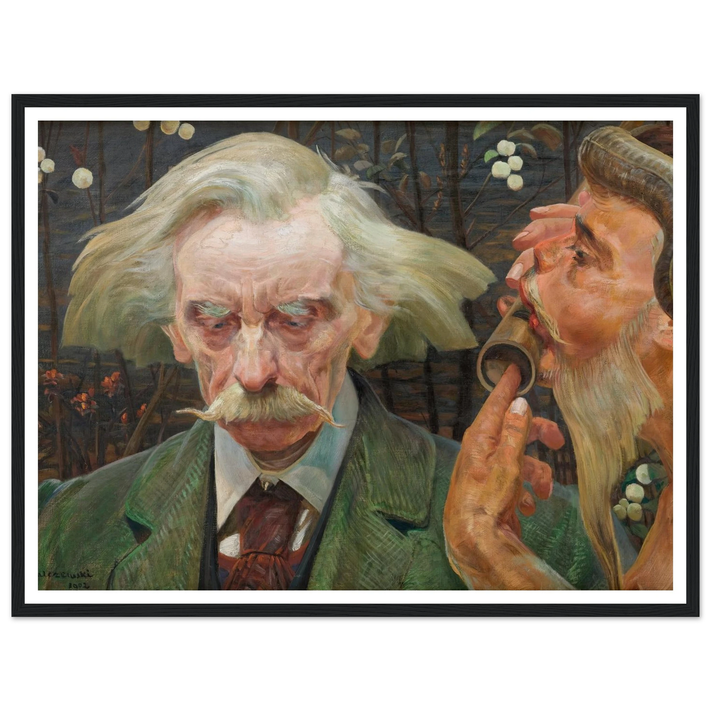 The Unknown Note (1902) Art Print | Jacek Malczewski - Framed Poster - 30x40 cm / 12x16″ - Black frame