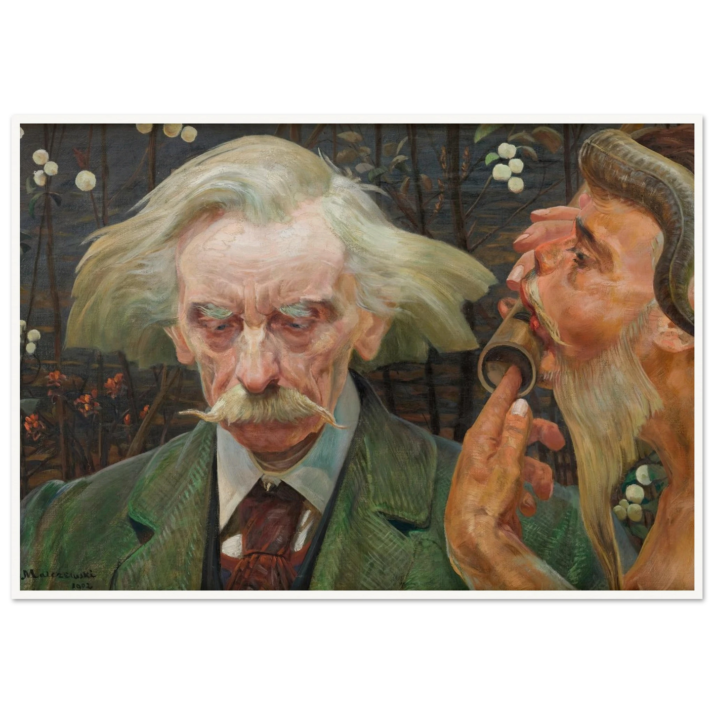 The Unknown Note (1902) Art Print | Jacek Malczewski - Framed Poster - 30x40 cm / 12x16″ - Black frame