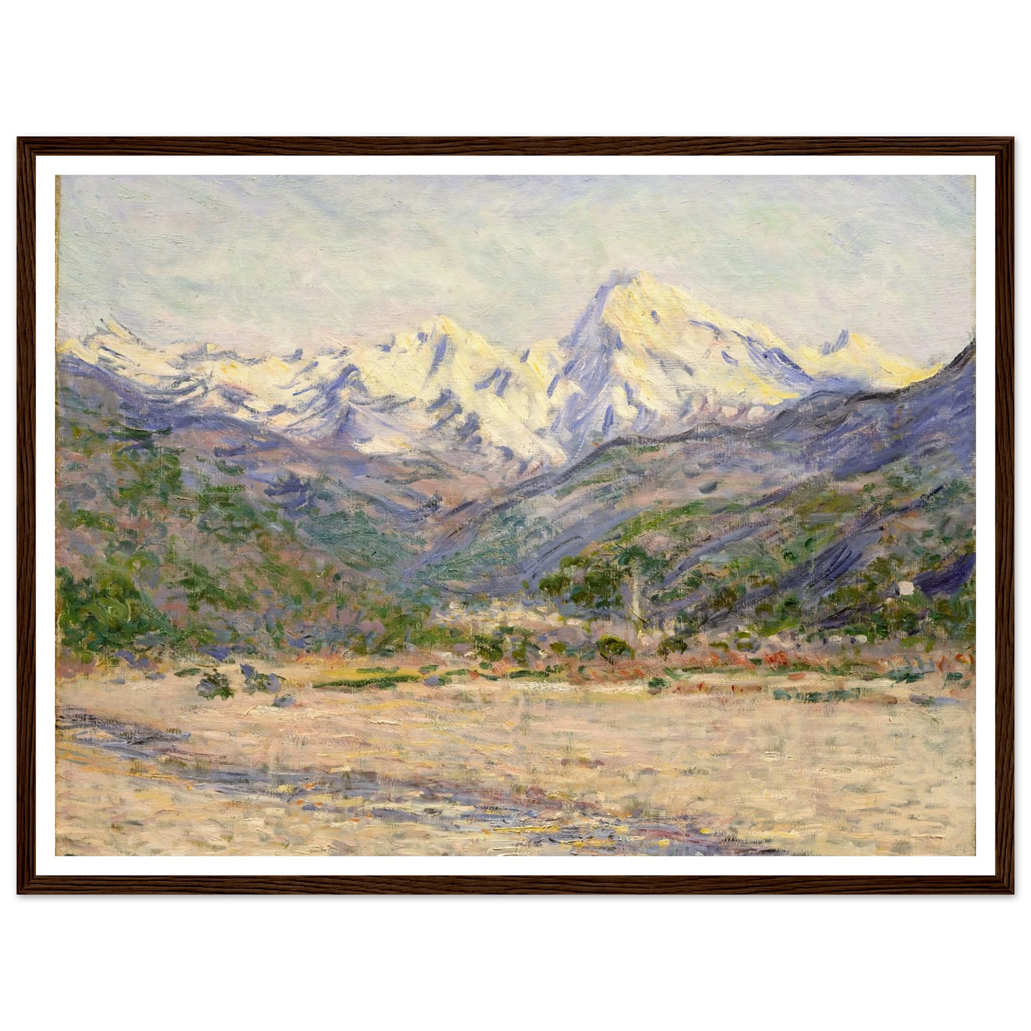 The Valley of the Nervia (1884) Art Print | Claude Monet - Framed Poster - 30x40 cm / 12x16″ - Black frame