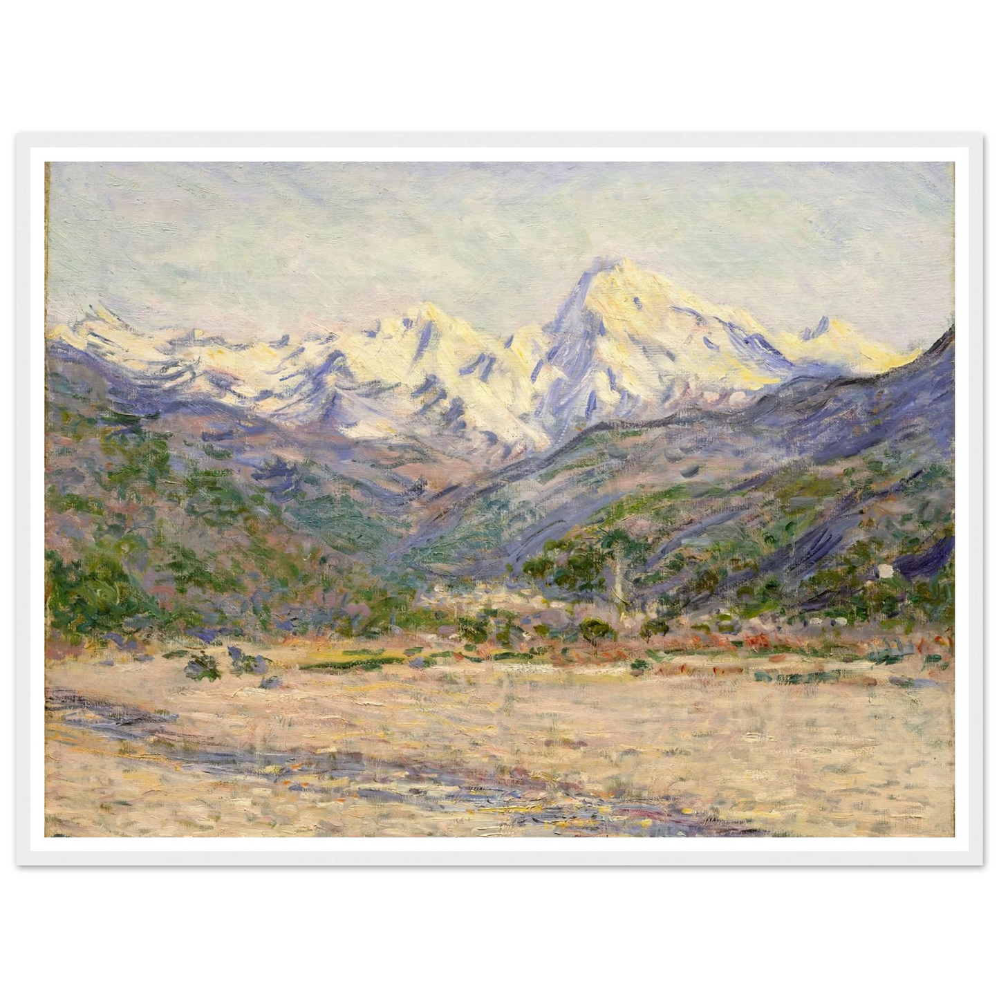 The Valley of the Nervia (1884) Art Print | Claude Monet - Framed Poster - 30x40 cm / 12x16″ - Black frame