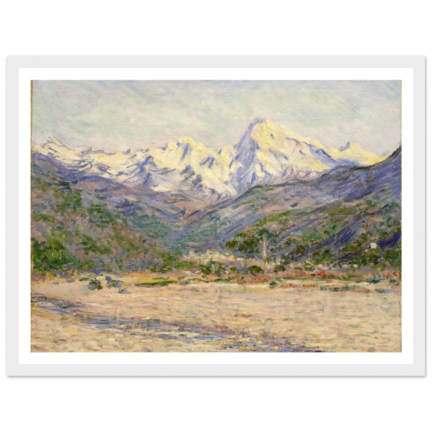 The Valley of the Nervia (1884) Art Print | Claude Monet - Framed Poster - 30x40 cm / 12x16″ - Black frame