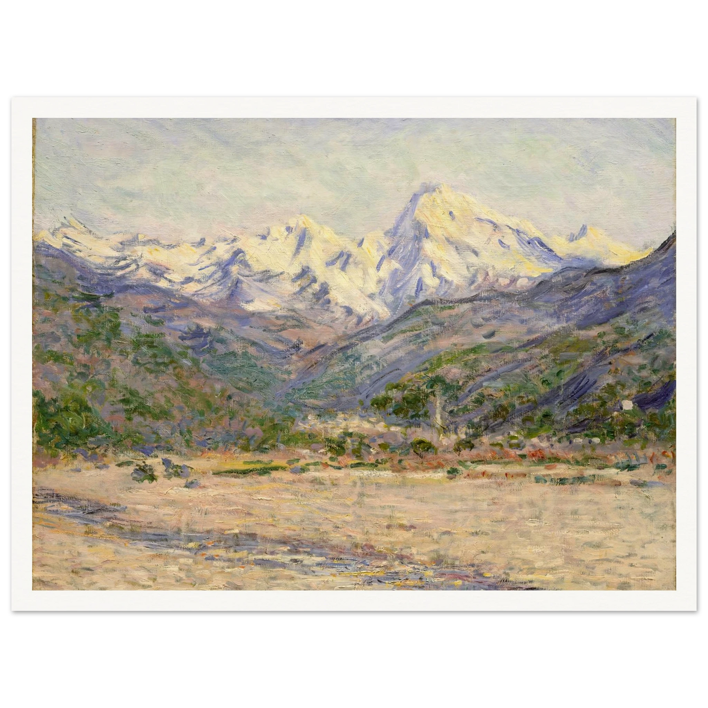 The Valley of the Nervia (1884) Art Print | Claude Monet - Framed Poster - 30x40 cm / 12x16″ - Black frame