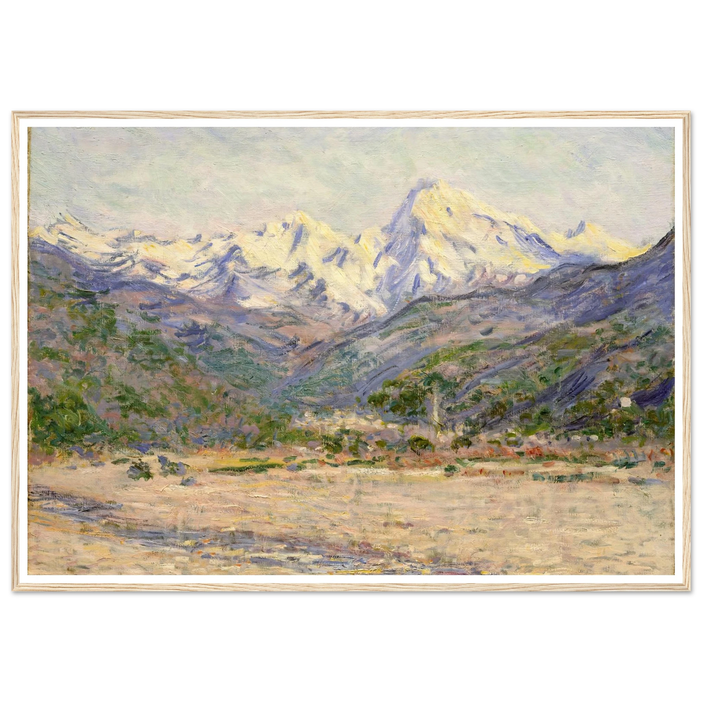 The Valley of the Nervia (1884) Art Print | Claude Monet - Framed Poster - 30x40 cm / 12x16″ - Black frame