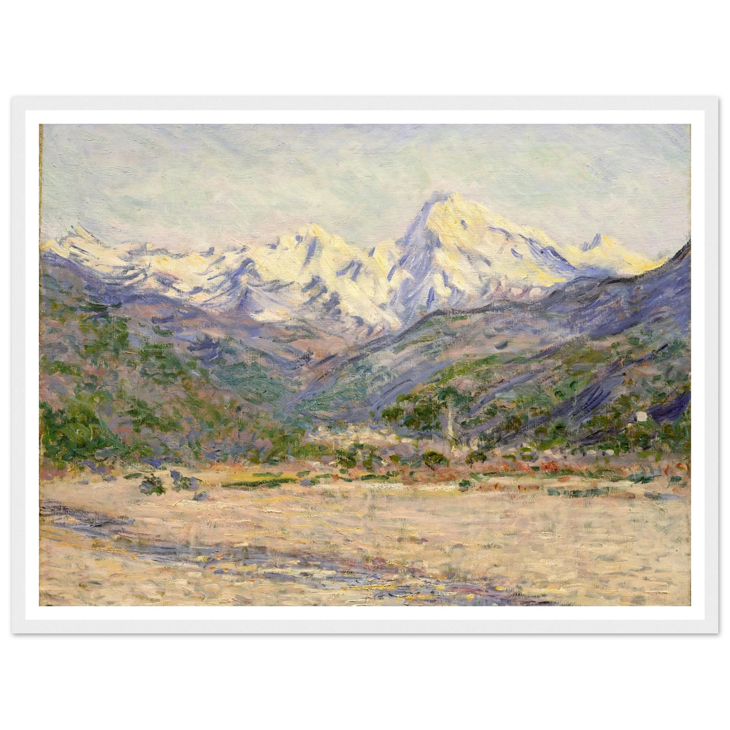 The Valley of the Nervia (1884) Art Print | Claude Monet - Framed Poster - 30x40 cm / 12x16″ - Black frame