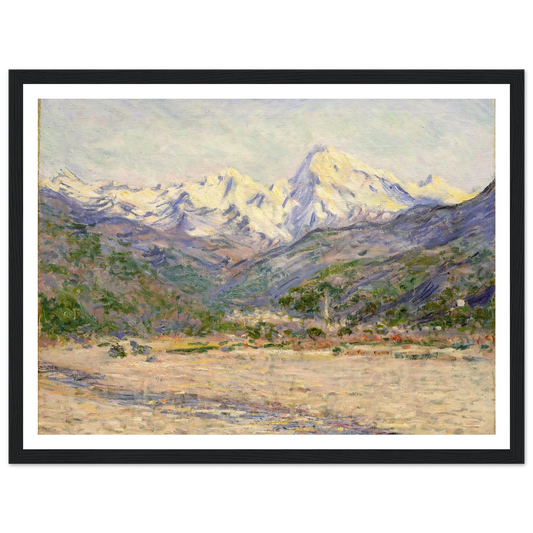 The Valley of the Nervia (1884) Art Print | Claude Monet - Framed Poster - 30x40 cm / 12x16″ - Black frame
