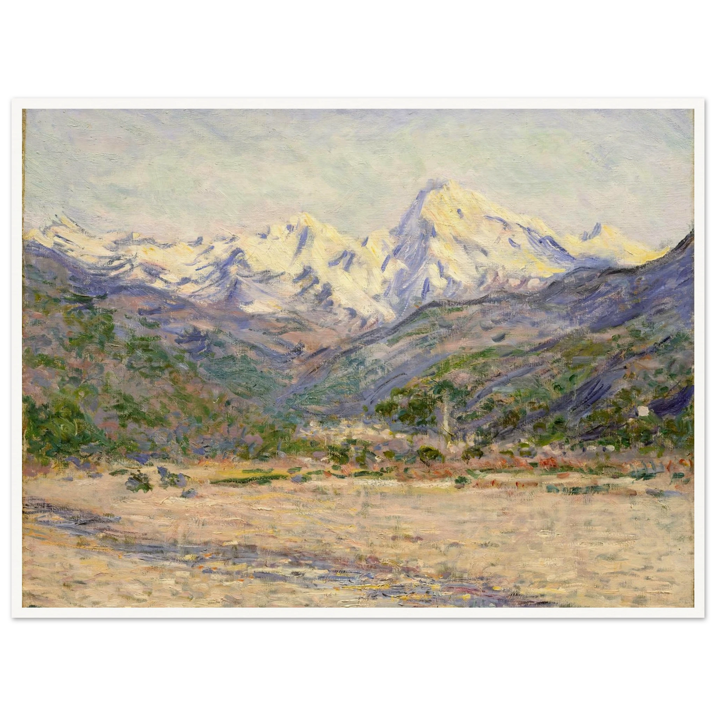 The Valley of the Nervia (1884) Art Print | Claude Monet - Framed Poster - 30x40 cm / 12x16″ - Black frame