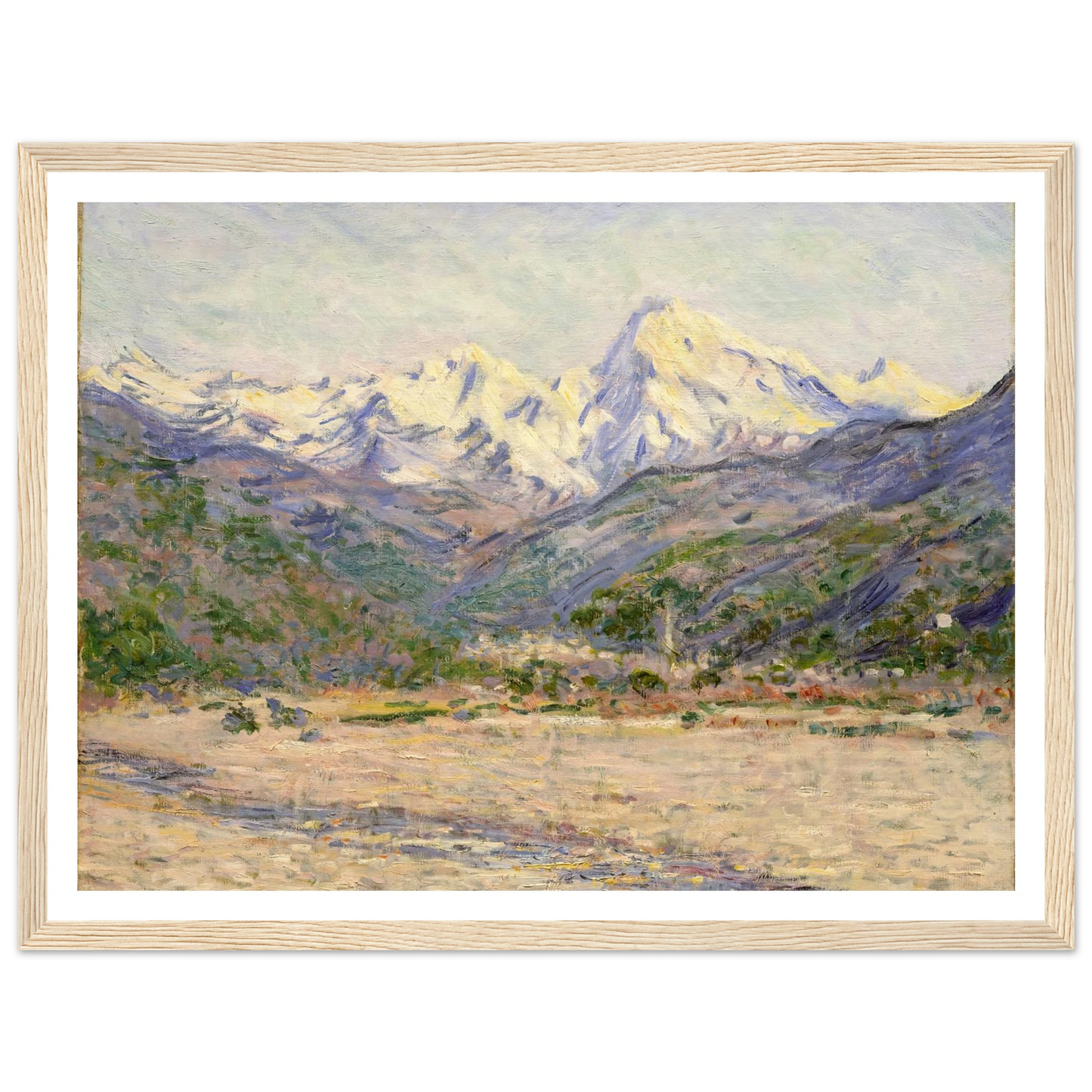The Valley of the Nervia (1884) Art Print | Claude Monet - Framed Poster - 30x40 cm / 12x16″ - Black frame