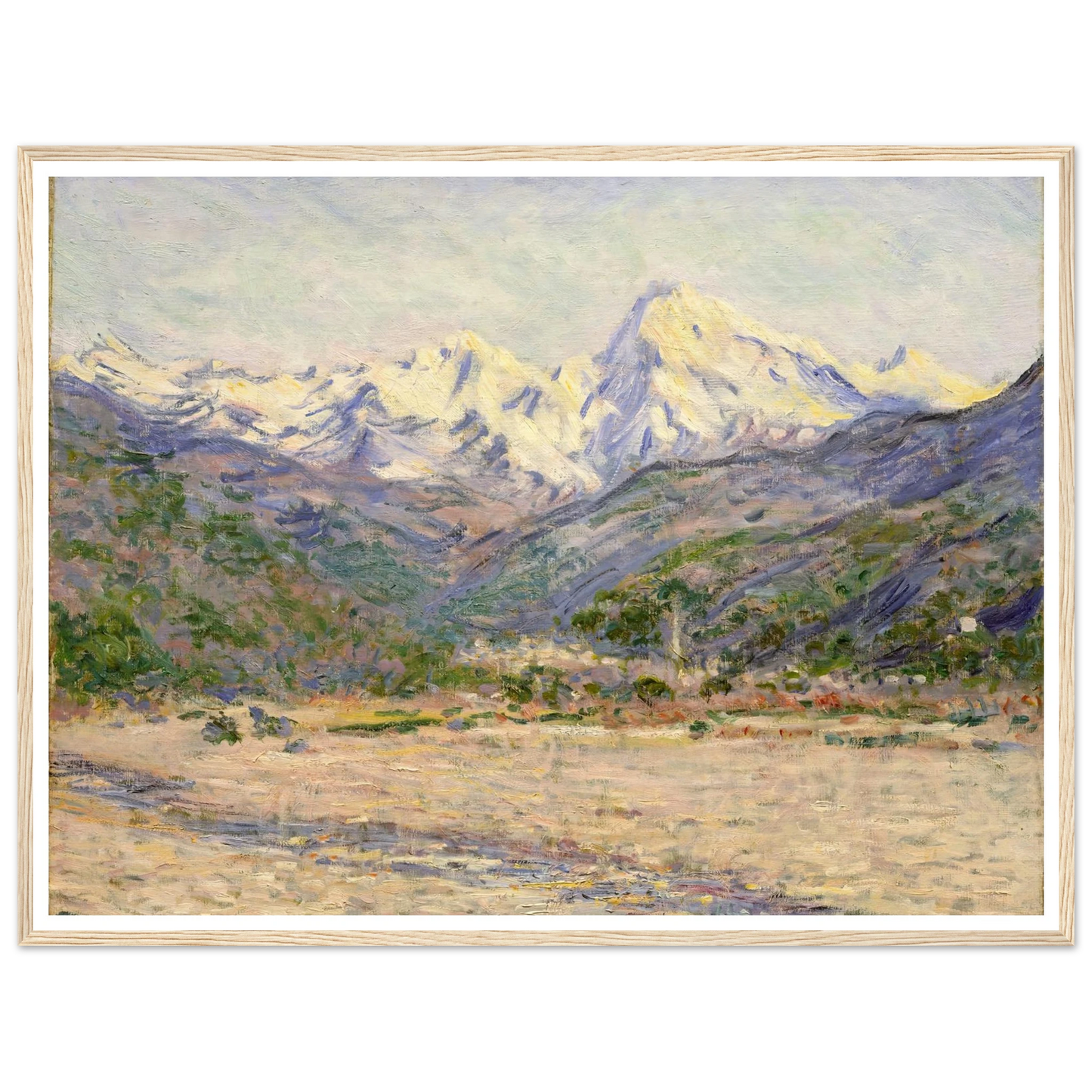 The Valley of the Nervia (1884) Art Print | Claude Monet - Framed Poster - 30x40 cm / 12x16″ - Black frame