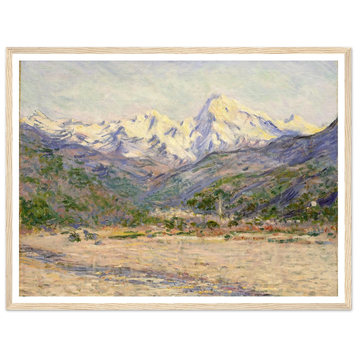 The Valley of the Nervia (1884) Art Print | Claude Monet - Framed Poster - 30x40 cm / 12x16″ - Black frame