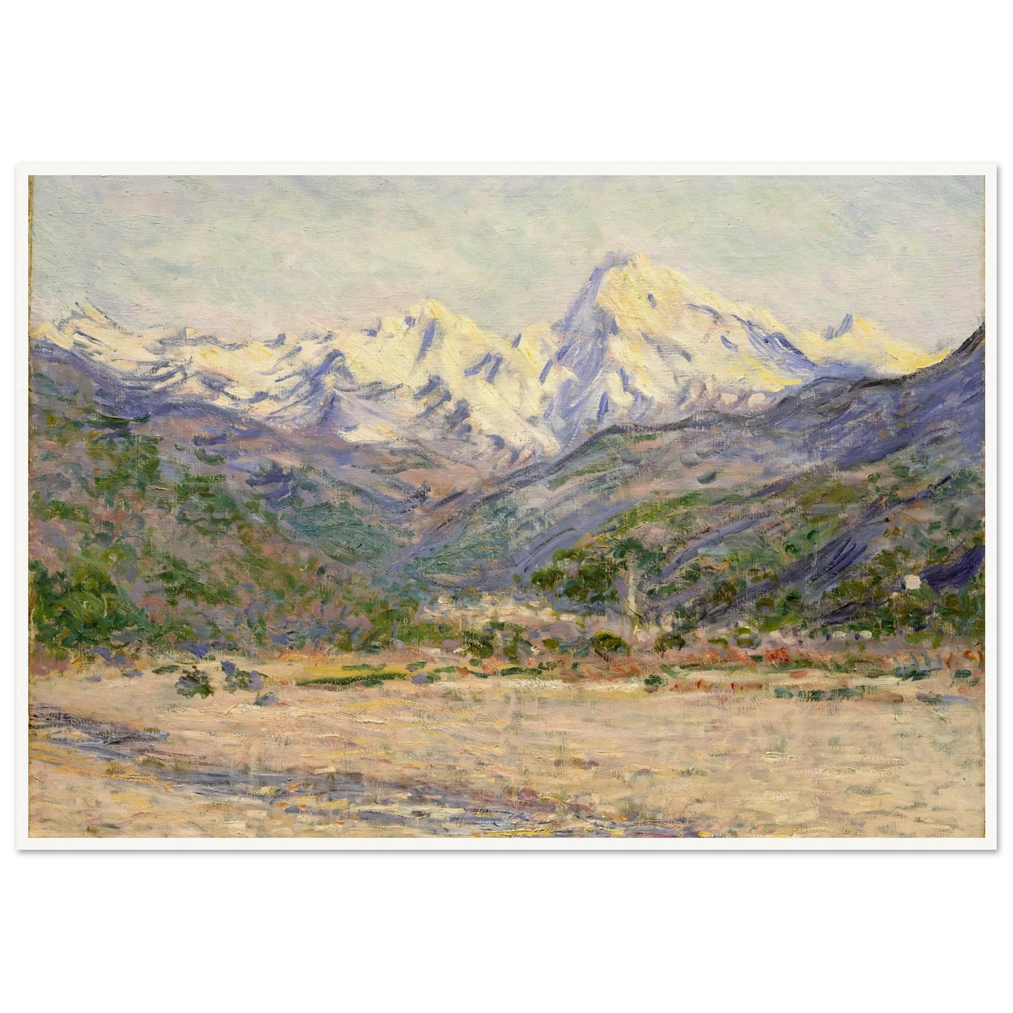 The Valley of the Nervia (1884) Art Print | Claude Monet - Framed Poster - 30x40 cm / 12x16″ - Black frame