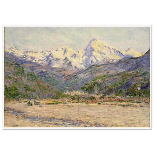 The Valley of the Nervia (1884) Art Print | Claude Monet - Framed Poster - 30x40 cm / 12x16″ - Black frame