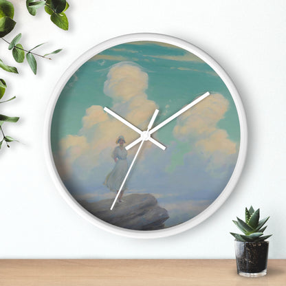 The Veiled Cloud Wall Clock | Charles Courtney Curran - White - White Base - 10"