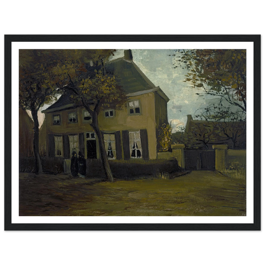 The vicarage at Nuenen (1885) Art Print | Vincent van Gogh - Framed Poster - 30x40 cm / 12x16″ - Black frame