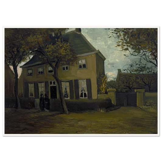 The vicarage at Nuenen (1885) Art Print | Vincent van Gogh - Framed Poster - 30x40 cm / 12x16″ - Black frame