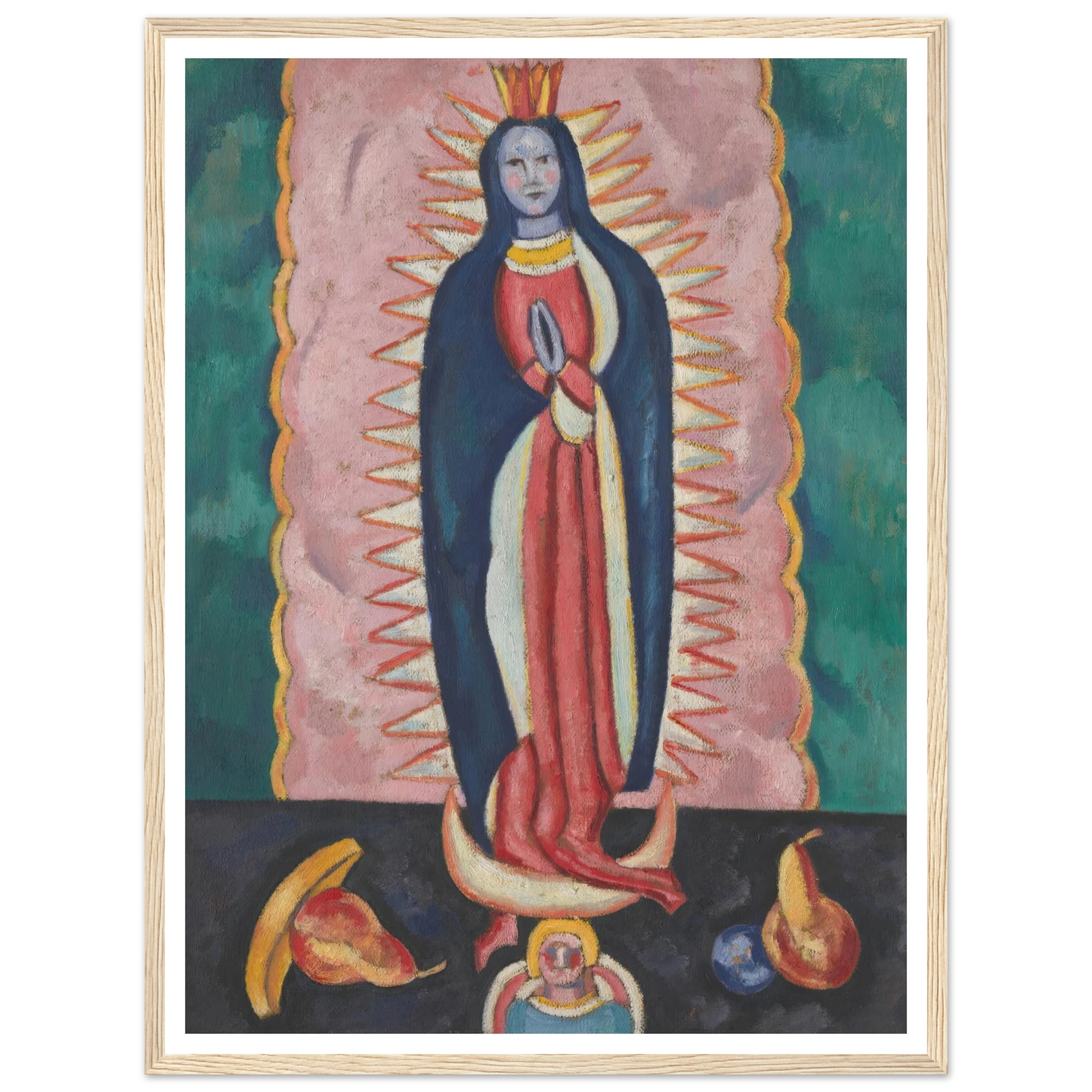 The Virgin of Guadalupe (ca. 1918–19) Art Print | Marsden Hartley - Framed Poster - 30x40 cm / 12x16″ - Black frame