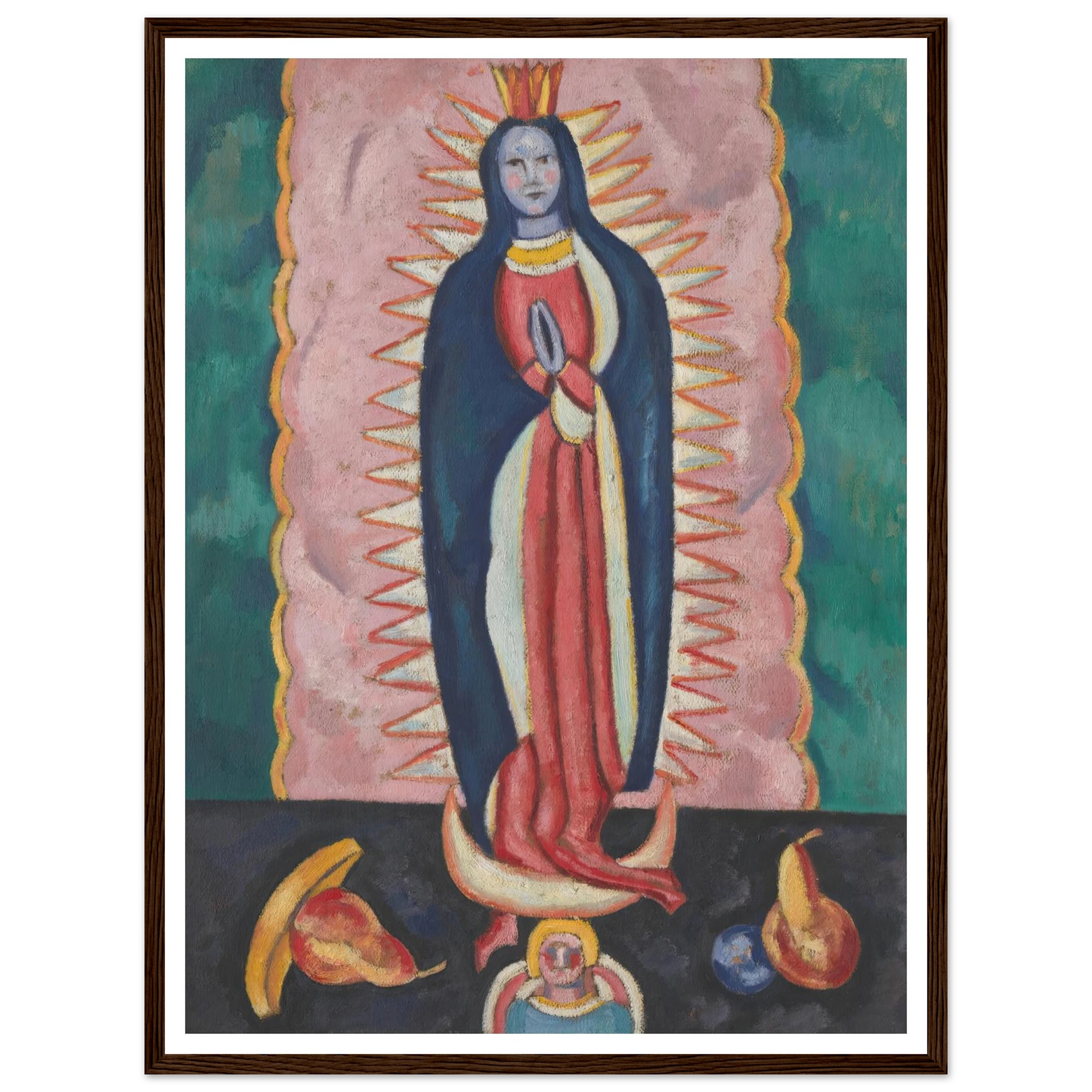 The Virgin of Guadalupe (ca. 1918–19) Art Print | Marsden Hartley - Framed Poster - 30x40 cm / 12x16″ - Black frame