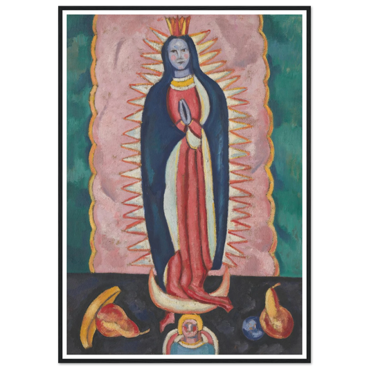 The Virgin of Guadalupe (ca. 1918–19) Art Print | Marsden Hartley - Framed Poster - 30x40 cm / 12x16″ - Black frame