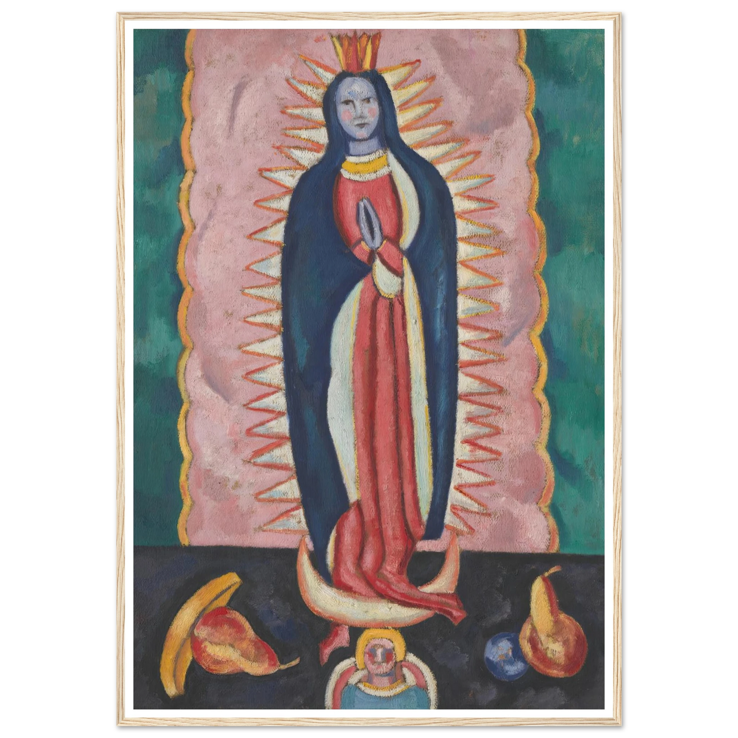The Virgin of Guadalupe (ca. 1918–19) Art Print | Marsden Hartley - Framed Poster - 30x40 cm / 12x16″ - Black frame
