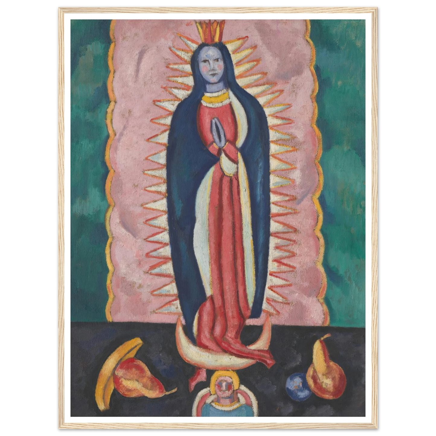 The Virgin of Guadalupe (ca. 1918–19) Art Print | Marsden Hartley - Framed Poster - 30x40 cm / 12x16″ - Black frame